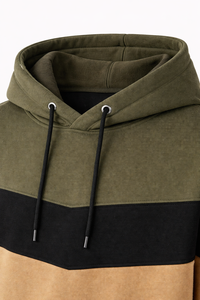 Sudadera con Capucha Personalizada con Bloques de Color |   Sudadera con Capucha de Forro Polar con Diseño de Patchwork |   Sudadera con Capucha Unisex de Estilo Urbano OEM ODM - Product Image 3