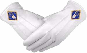2025 Logo personnalisé francs-maçons blanc coton main gants maçonnique rite écossais 32e degré broderie extérieur respirant OEM - Product Image 5