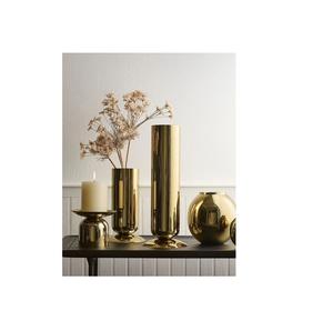 Macetas hechas a mano de aluminio sólido florero artificial mesita de noche decoraciones de exhibición florero de Metal maceta - Product Image 5