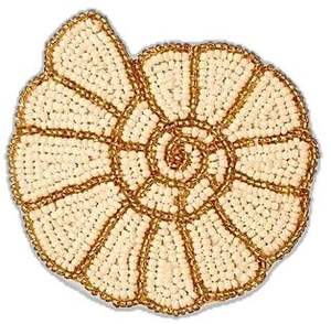 Premium Sea Shell Design 4 Set Handcraft Beaded Bordado Posavasos Elegante y único de moda elegante por Hiba Enterprises - Product Image 2