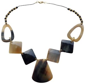 Collier en corne naturelle de Style classique utilisation personnalisée chaîne de corde polie cadeau à la mode pour les fêtes de la Saint-Valentin de la fête des mères - Product Image 5