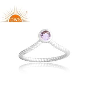 Última Venta de plata de ley 925, piedras preciosas de amatista Rosa Natural, joyería personalizada para mujer, regalo para ella - Product Image 1