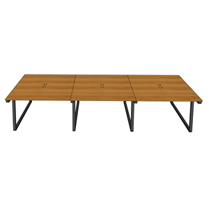 BFTB2013 TrapezBamboo II 6-Piece Cluster <b>Table</b> Foldable <b>Adjustable</b> Steel <b>Legs</b> Modern Office Furniture for Hotels Offices - Product Image 5