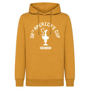 America's Cup 38 SINCE1851 Felpa 100% Cotone French Terry con Stampa Serigrafica Colore Mostarda - Product Image 1