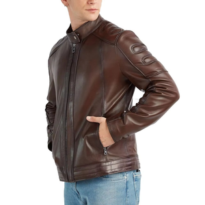 Chaqueta de Cuero para Hombre, Estilo 2025, Logotipo Personalizado, Diseño al por Mayor - Product Image 1