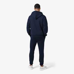Ensemble de survêtement sportif 2 pièces, pantalon de jogging ample, couleur unie, logo personnalisé, streetwear, pantalon à capuche et pantalon - Product Image 2