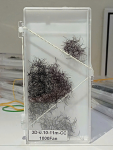 Venta al por mayor de bandejas de extensión de pestañas de Cachemira PBT individuales Premium coreanas logotipo personalizado CC/DD Curl hecho a mano proveedor de pestañas Premium - Product Image 5