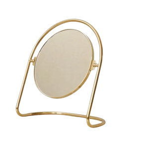 Stylish <b>Mirror</b> Tabletop For Home decorative Desktop <b>Mirror</b> Modern Metal & <b>Wood</b> Jeweller Tray & <b>Mirror</b> With Stand tabletop - Product Image 6