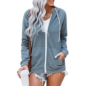 Personalizado su logotipo de la marca Cremallera Mujeres Sudadera con capucha invierno más vendido - Product Image 1