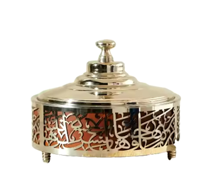 Cazuela de Metal con aspecto de lujo, ollas calientes en la mejor calidad, cazuela de lujo india con tapa colgante, plato de frotamiento, decoración para fiesta de boda - Product Image 6