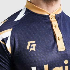 เสื้อยืดชุดฝึกซ้อม Peshawar Zalmi ผ้าถักโพลีเอสเตอร์ 100% พร้อมลายพิมพ์แบบ Sublimation Transfer - Product Image 6