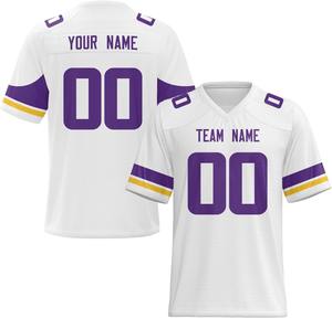 Maillots de football américain personnalisés 2026 – Impression par transfert thermique, séchage rapide, 100 % polyester, couleurs personnalisées, logo d'équipe et numéros - Product Image 2