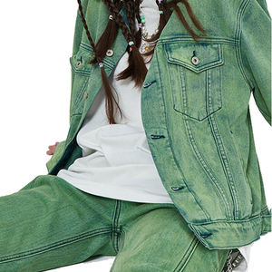 Vente chaude Top Qualité Femmes Denim Veste 100% Original Coton Anti-rétrécissement À Séchage Rapide Denim Veste À La Mode Denim Veste - Product Image 3