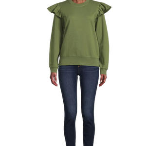 El último estilo, sudadera de mujer hecha a medida, ropa de invierno informal, tela de punto, precio al por mayor, teñido liso - Product Image 6