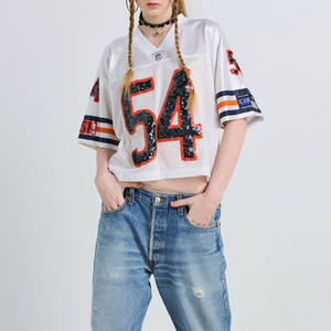 Venta al por mayor sublimación personalizada fútbol americano Jersey impresión completa malla Boxy transpirable Streetwear de talla grande disponible - Product Image 4