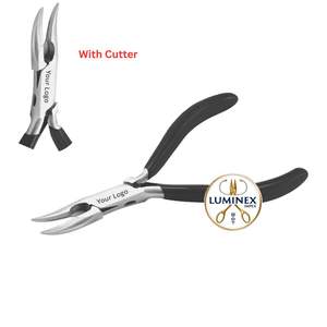 Pince à bec courbé robuste avec outil de bijouterie en acier inoxydable pour la fabrication de fils et de perles. - Product Image 3