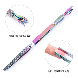 Empujador de Cutículas de Acero Inoxidable y Silicona, Pinza para Remover Piel Muerta, Lima de Uñas, Herramienta de Manicura - Product Image 3