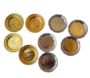 Vente en gros Sous-verres vintage en laiton et en acier de luxe écologique Conception personnalisée pour hôtel, restaurant, bureau, Inde - Product Image 1