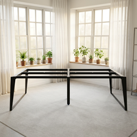 Pieds de bureau et base de table trapézoïdale en acier massif pour 4 personnes, robustes et faciles à installer, par le fabricant