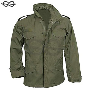 Chaqueta de campo para hombre Chaquetas de campo vintage de algodón verde oliva Diseño clásico Bolsillos utilitarios Aventuras al aire libre Uso diario - Product Image 1