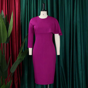 Classic Office <b>Pencil</b> Dress With Polyester Spandex and Stretch Fit for Comfortable and Professional Look - Product Image 2