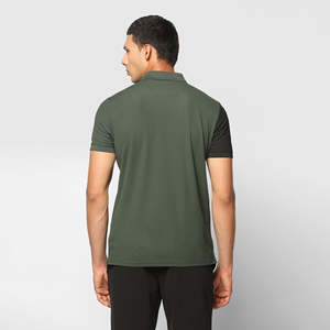 เสื้อยืดกอล์ฟแขนสั้นผู้ชาย ออกแบบพิเศษ แห้งเร็ว ไม่ยับ ลายเรียบ ผ้าฝ้าย 100% มีกระเป๋า - Product Image 2
