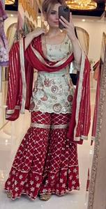 Traje de imitación Georgette Sharara Gharara de nuevo diseñador de moda proveedor al por mayor con trabajo de secuencia y bordado - Product Image 5