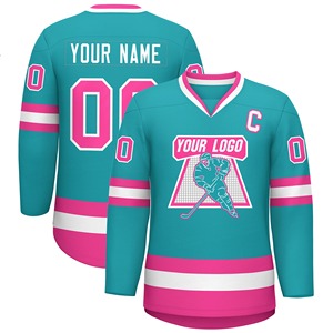 Maillots de hockey sur glace avec logo personnalisé de haute qualité Meilleur prix de gros Logo imprimé par sublimation Design avant - Product Image 5