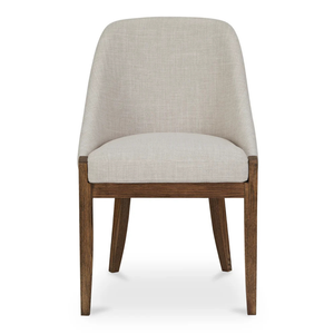 Chaise de salle à manger moderne, chaise d'appoint rembourrée, tissu en lin, pieds en bois, sièges pour banquets et restaurants - Product Image 5