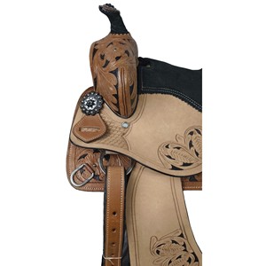 Selle de cheval Western en cuir de qualité supérieure pour la course de barillets, taille 17 pouces, siège disponible - Product Image 2