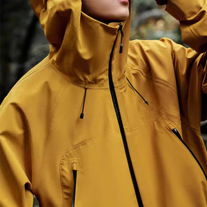 Chaqueta de carcasa dura de 3L funcional al aire libre impermeable transpirable bolsillos laminado a prueba de viento costuras con cinta - Product Image 6