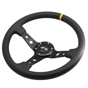 Volante sportivo Stage - in pelle effetto carbonio - Product Image 2