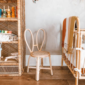 Silla de comedor de ratán Bunny Backest, hermosas sillas de mimbre para niños, precio competitivo. - Product Image 3