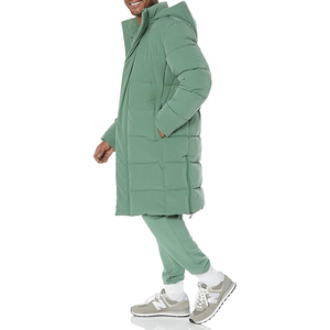 Chaqueta acolchada informal de lona transpirable con capucha a prueba de viento para hombre, abrigo de invierno con cremallera completa, chaqueta de bombardero acolchada, prendas de vestir con aislamiento - Product Image 4