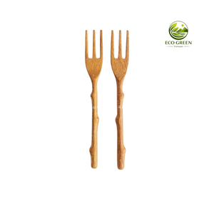 Tenedor de Madera con Mango Curvo de Diseño Clásico Hecho a Mano - Utensilio de Servir Duradero y Ecológico para Regalos Empresariales - Product Image 4