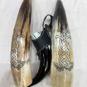 แก้วน้ำวีกิ้งรุ่นใหม่ล่าสุด ทำจากเขาควาย / แก้วน้ำวีกิ้ง / แก้วน้ำวีกิ้งพร้อมฐานหินอาเกต ขัดเงา กันน้ำ คุณภาพดีที่สุด - Product Image 1