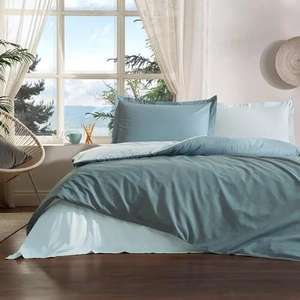 Özdilek Double Ranforce Ensemble housse de couette Coloriste Maldiv Aqua-Literie de qualité supérieure - Product Image 1