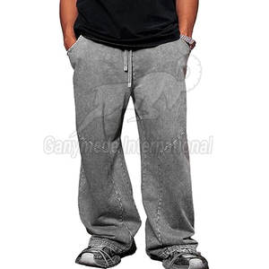 Pantalons de survêtement modernes à effet délavé, coupe unique et confortable, vêtements de mode, pantalons de survêtement à effet délavé - Product Image 2