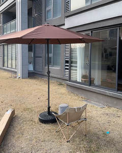 Venta caliente al aire libre Patio Paraguas y Bases Hierro Centro Polo Paraguas Sombrilla Mesa Sombrilla para jardín Playa Restaurante Hotel - Product Image 6