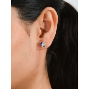 Boucles d'oreilles à la mode Color Pops pour femmes Design papillon diamant et perle pour les fêtes et les cadeaux - Product Image 1