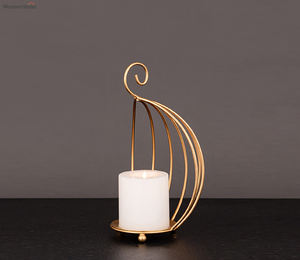 Good Design Centerpieces Minimalist Fancy <b>Tapered</b> Candlestick Metal Brass Gold Silver <b>Candle</b> Holder for Christmas - Product Image 5
