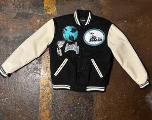 Veste universitaire courte à boutons en patchwork streetwear personnalisée pour femmes, manches en cuir, dropshipping 2026 - Product Image 6
