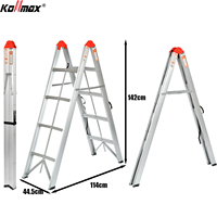 Échelle de caravane pliable en aluminium à usage unique, 2x3-2x6 marches, portable, pour camping-car, avec logo personnalisé OEM, fournie directement par l'usine