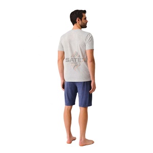 Conjunto de Camiseta y Pantalones Cortos Casuales de Verano para Hombre, Transpirable, de Dos Piezas, Manga Corta, 100% Algodón, Talla Personalizable - Product Image 5