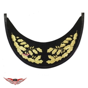 Visera de Mylar Bordada a Mano de Alta Calidad con Pico Dorado para Uniformes de Ceremonia y Desfiles, Venta al Por Mayor KEW - Product Image 1