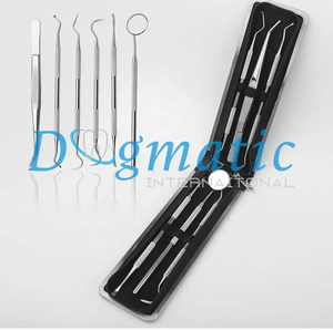 ชุดเครื่องมือทันตกรรมแบบใช้มือทำจากสแตนเลสคุณภาพสูง ทนทาน ใช้ซ้ำได้ ได้รับการรับรองมาตรฐาน CE ประกอบด้วยเข็มและกระจกตรวจช่องปาก สำหรับการผ่าตัด - Product Image 4