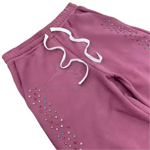 Pantalones Deportivos de Mujer para Invierno, con Pedrería, de Algodón Suave, Casuales, para Descansar, Ecológicos, Transpirables, con Cierre de Cordón - Product Image 3