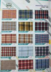 Tissu en coton polyester à carreaux, fourni directement par l'usine, pour uniformes scolaires tels que pantalons et chemises, provenant d'un fournisseur indien - Product Image 6