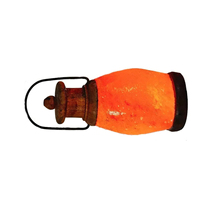 Lampe en sel de cristal naturel 1-2 kg, style lanterne, veilleuse de table avec base en bois pour la maison et la chambre