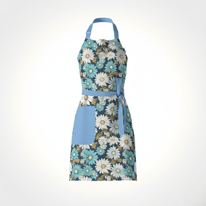 Tablier de cuisine blanc classique Tissu en coton doux avec poche fonctionnelle Utilisation quotidienne pour la maison et la cuisine - Product Image 3